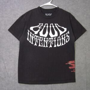 NAV Good Intentions Album Shirt Mens Medium Black Tour Tracklist Graphic Tee